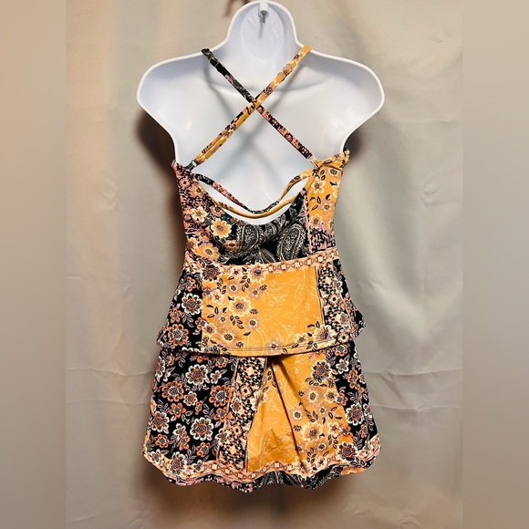 Garnet Hill‎ Floral Bathing Suit Skirt Swimsuit Top 6 Bottom Size 4 - Picture 3 of 15